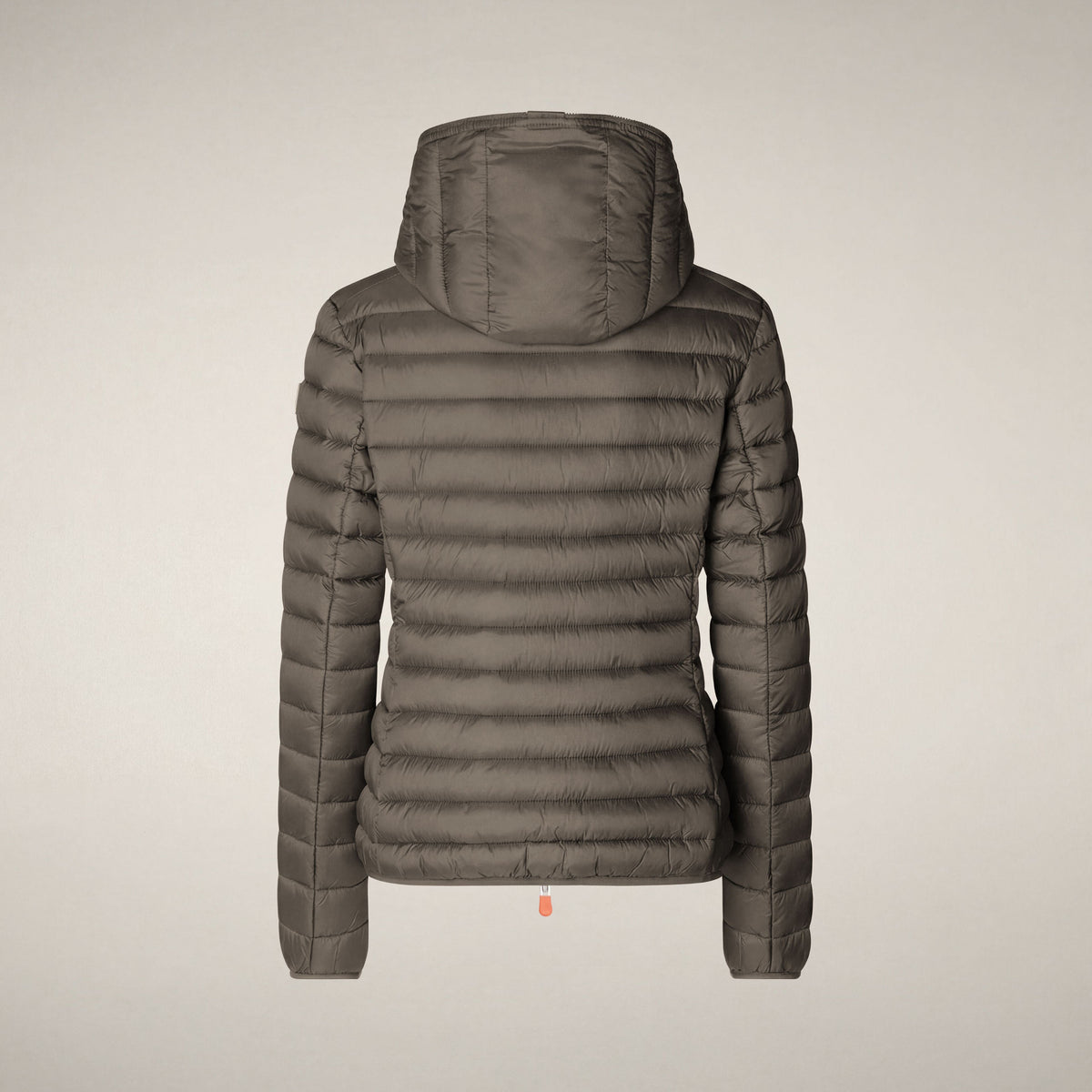 Women's  hooded puffer jacket Daisy in elephant grey