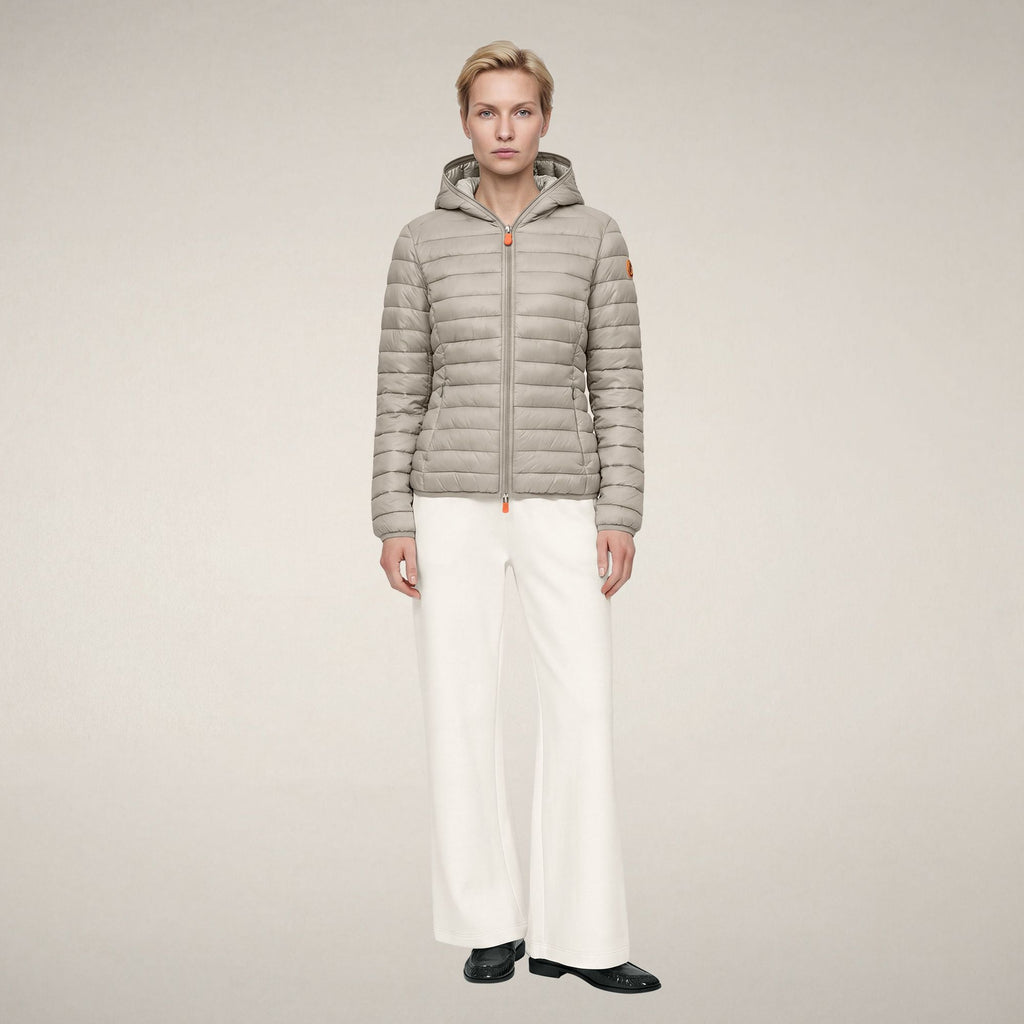 Women's Puffer Jacket Daisy in Rainy Beige