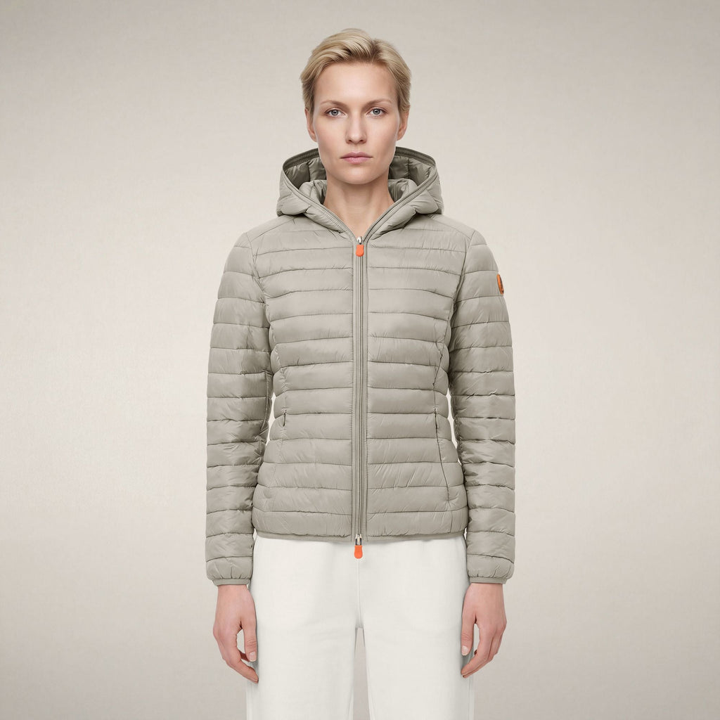 Women's Puffer Jacket Daisy in Rainy Beige
