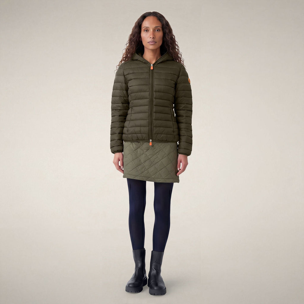 Women's Puffer Jacket Daisy in Land Green