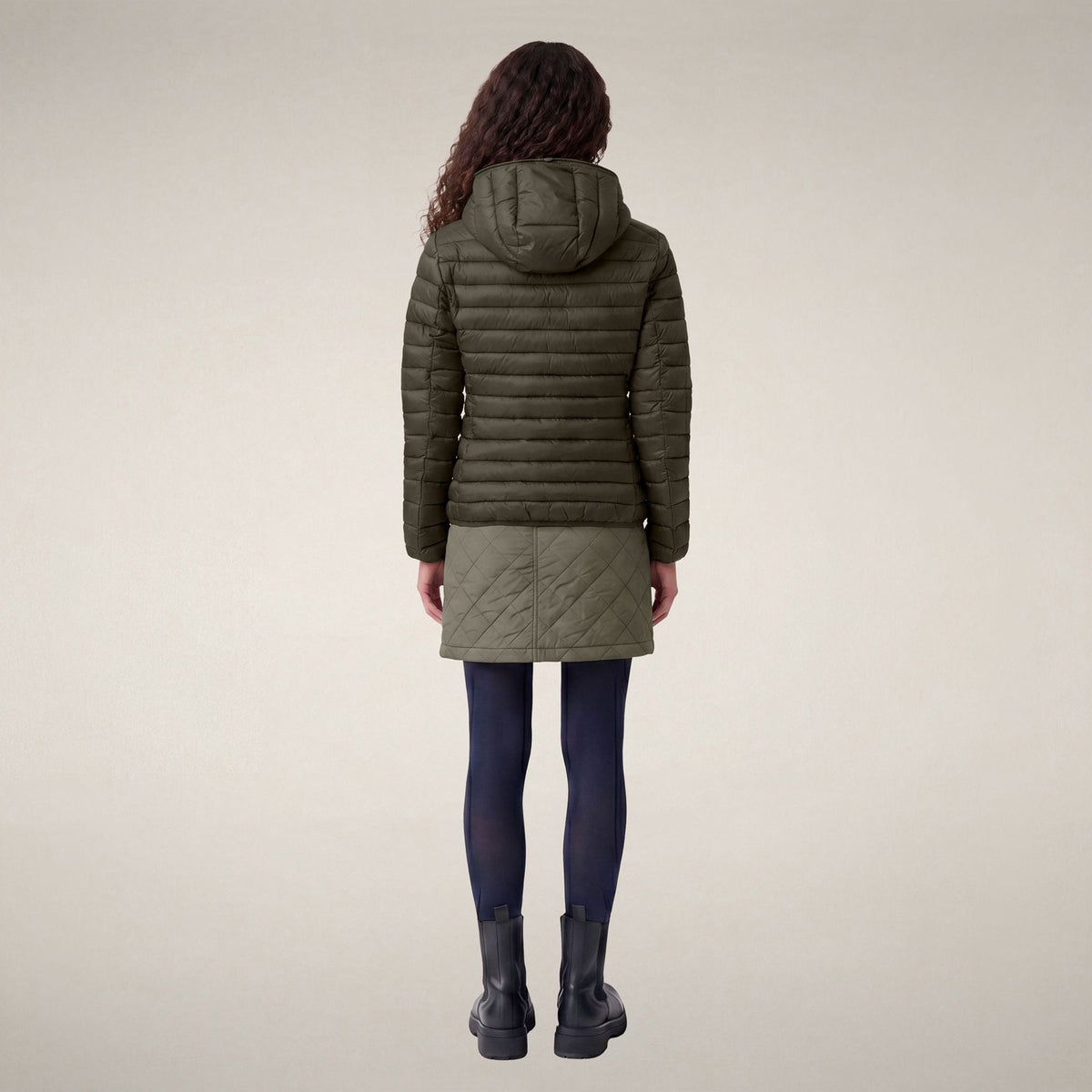 Women's Puffer Jacket Daisy in Land Green