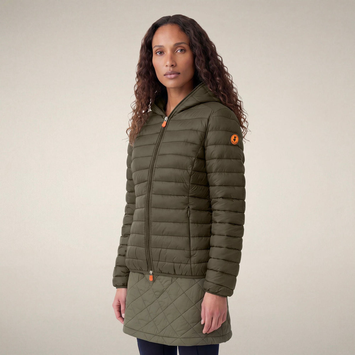 Women's Puffer Jacket Daisy in Land Green