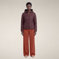 Women's Puffer Jacket Daisy in Burgundy Black