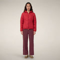 Women's Puffer Jacket Daisy in Dark Red