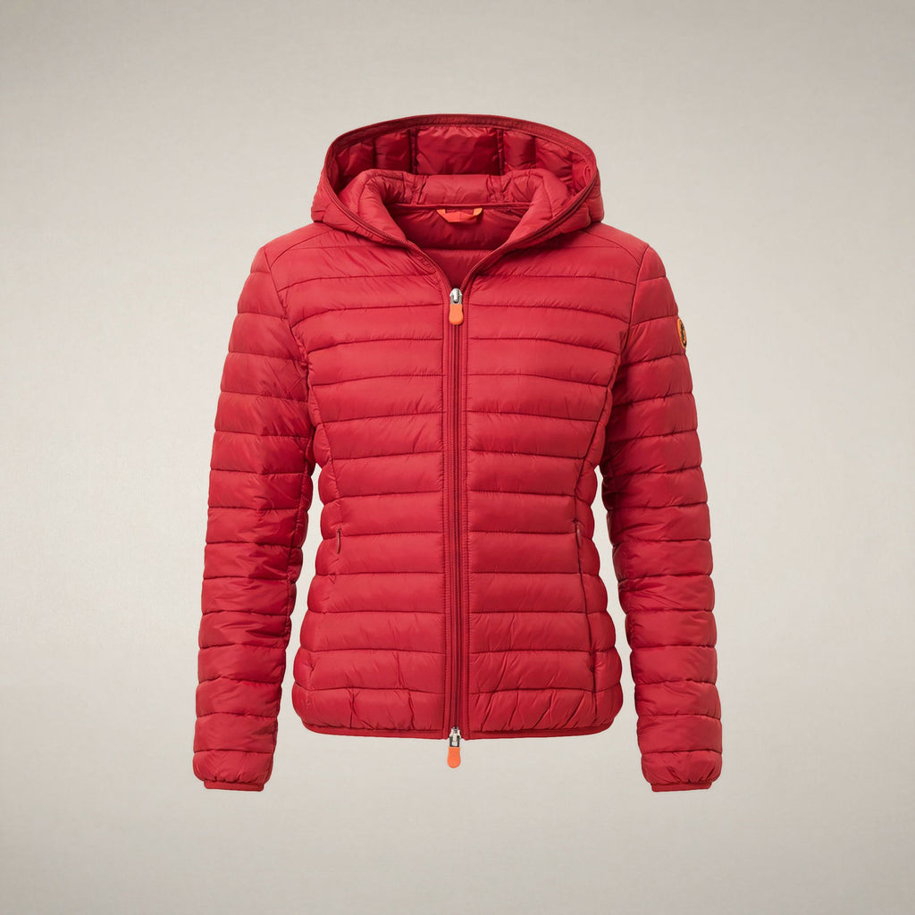 Women's Puffer Jacket Daisy in Dark Red