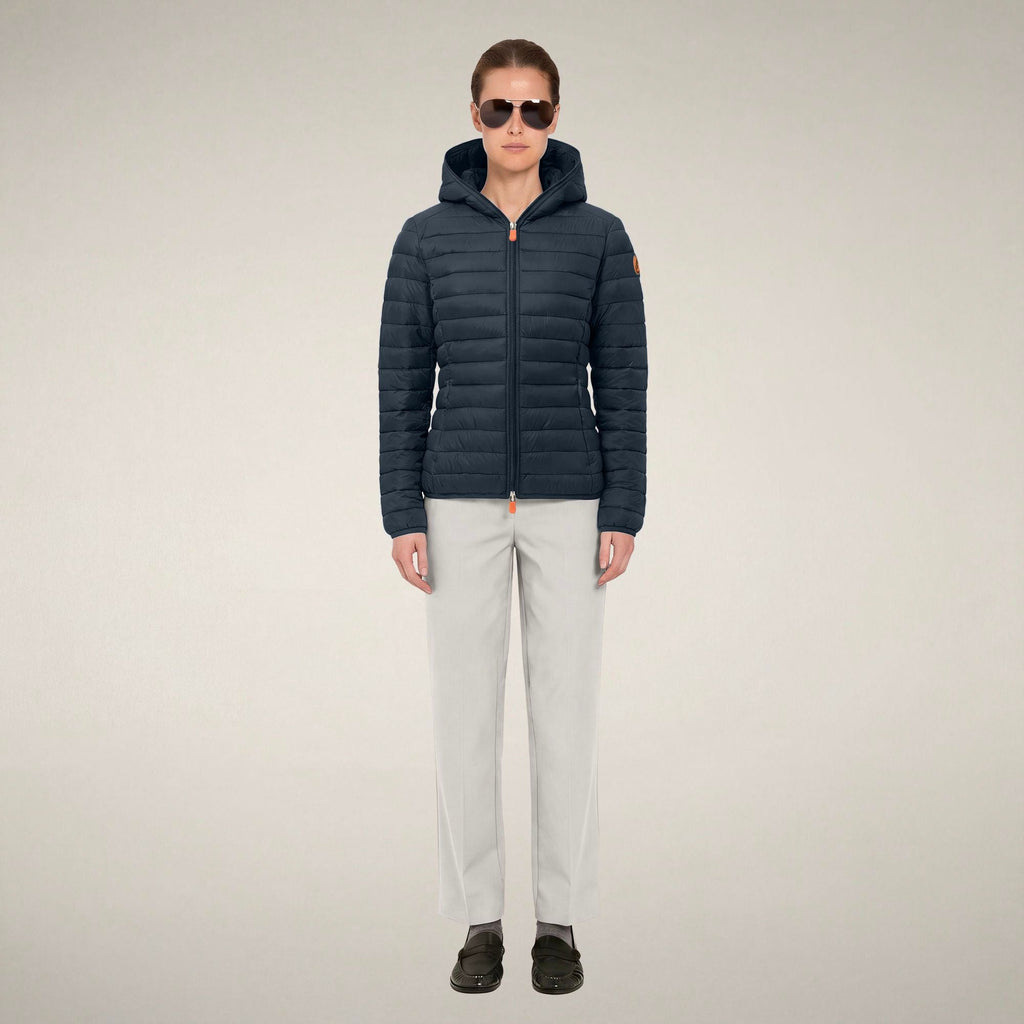 Women's Puffer Jacket Daisy in Blue Black