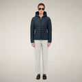 Women's Puffer Jacket Daisy in Blue Black