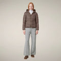 Women's Puffer Jacket Alexis in Mud Grey