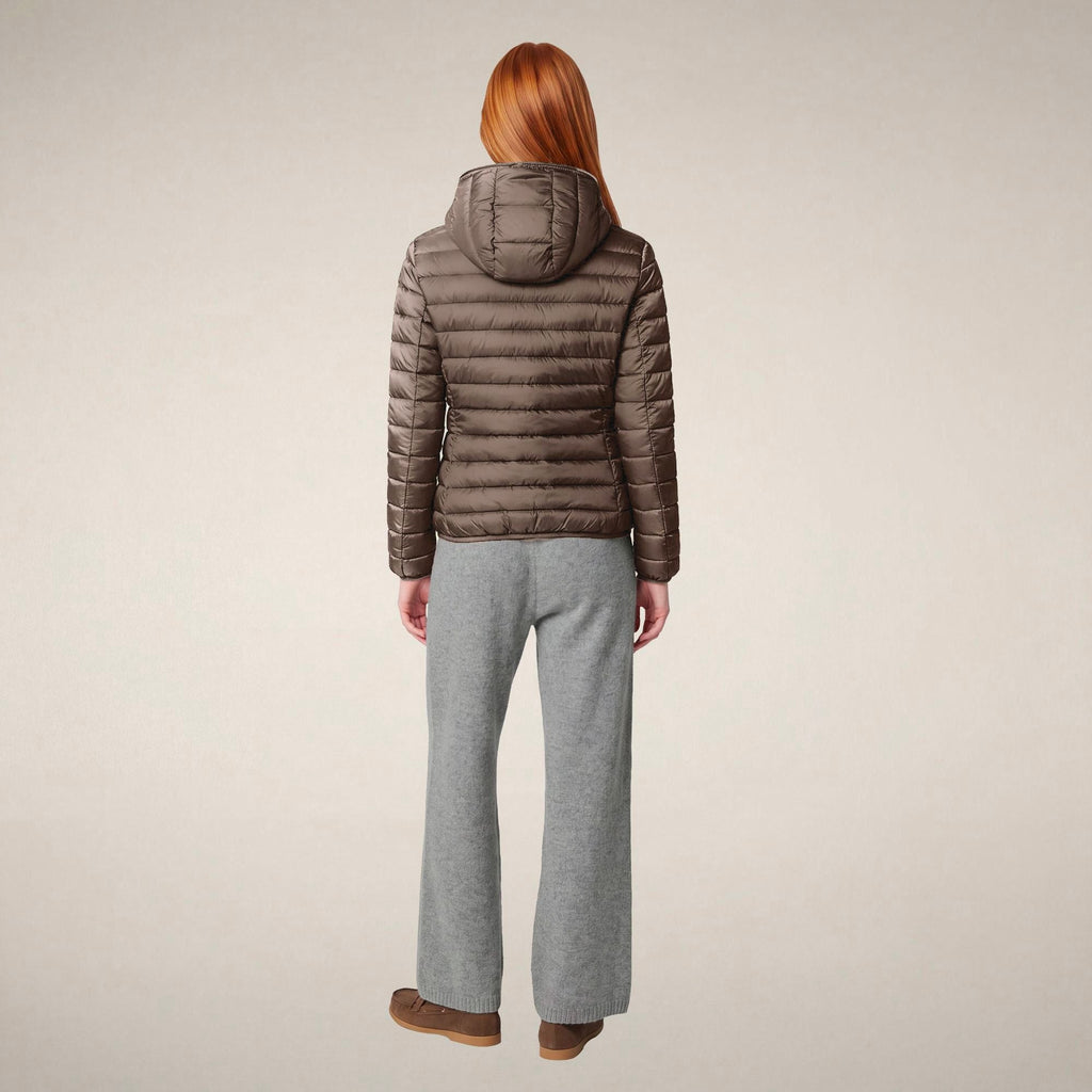 Women's Puffer Jacket Alexis in Mud Grey