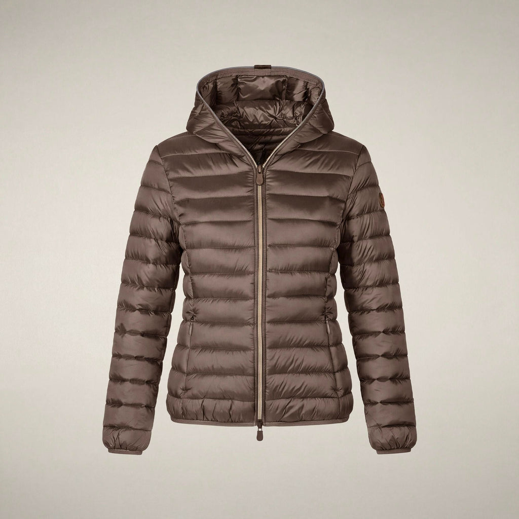 Women's Puffer Jacket Alexis in Mud Grey