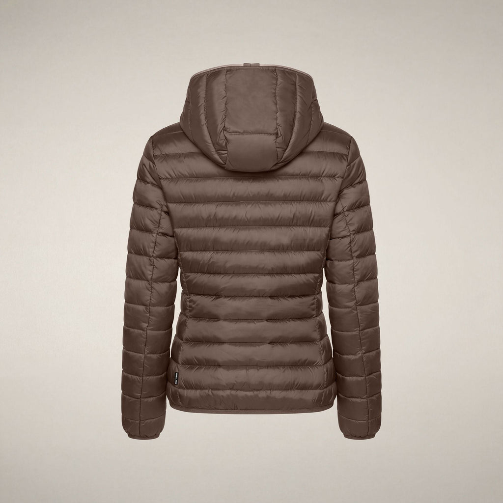 Women's Puffer Jacket Alexis in Mud Grey