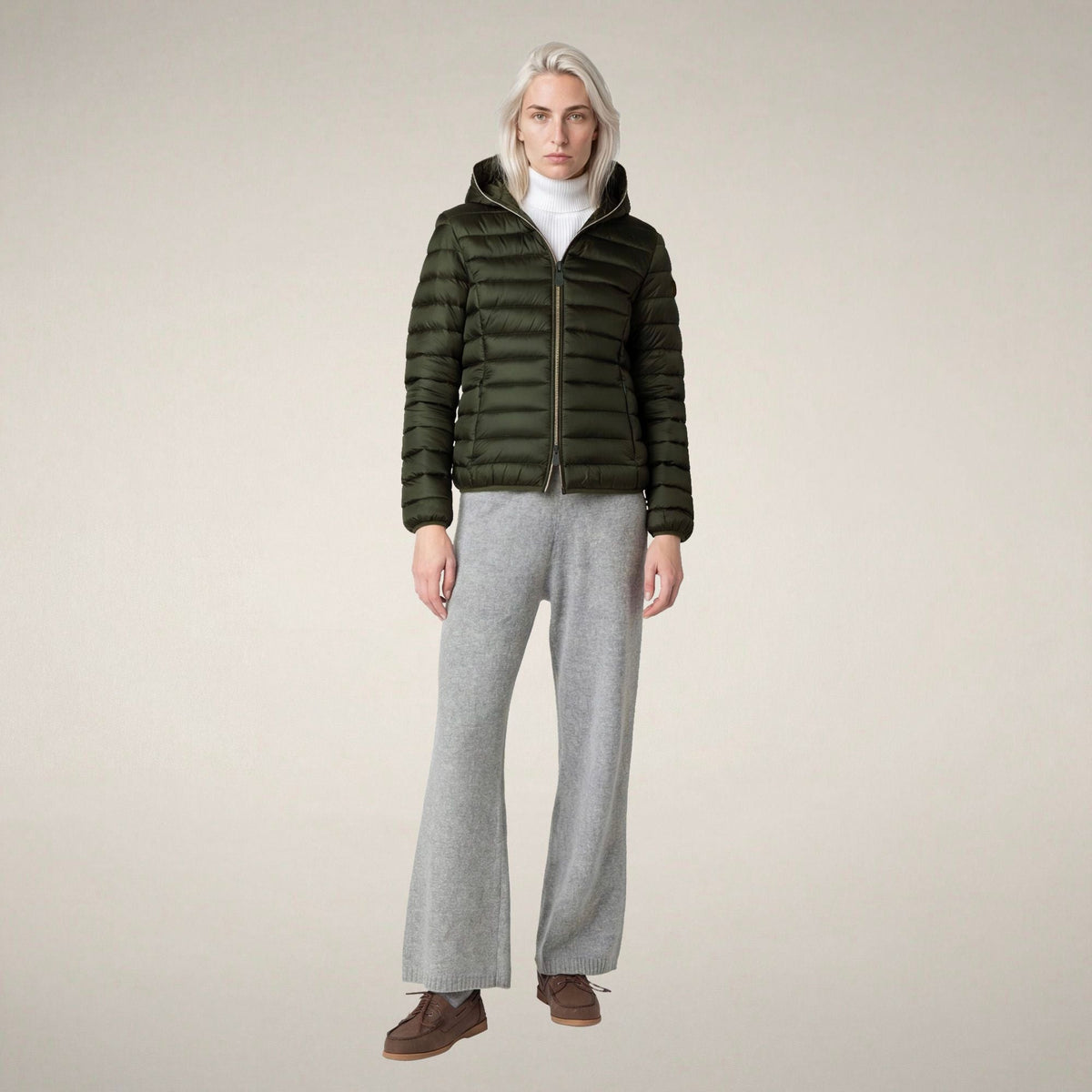 Women's Puffer Jacket Alexis in Pine Green
