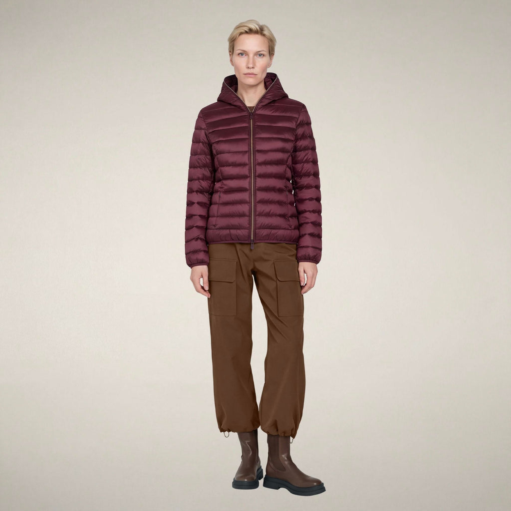 Women's Puffer Jacket Alexis in Wine Red