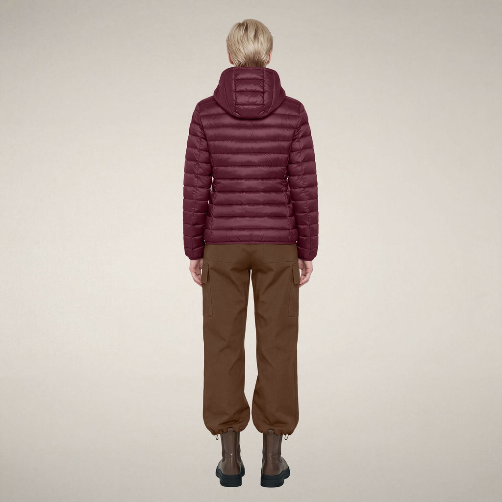 Women's Puffer Jacket Alexis in Wine Red