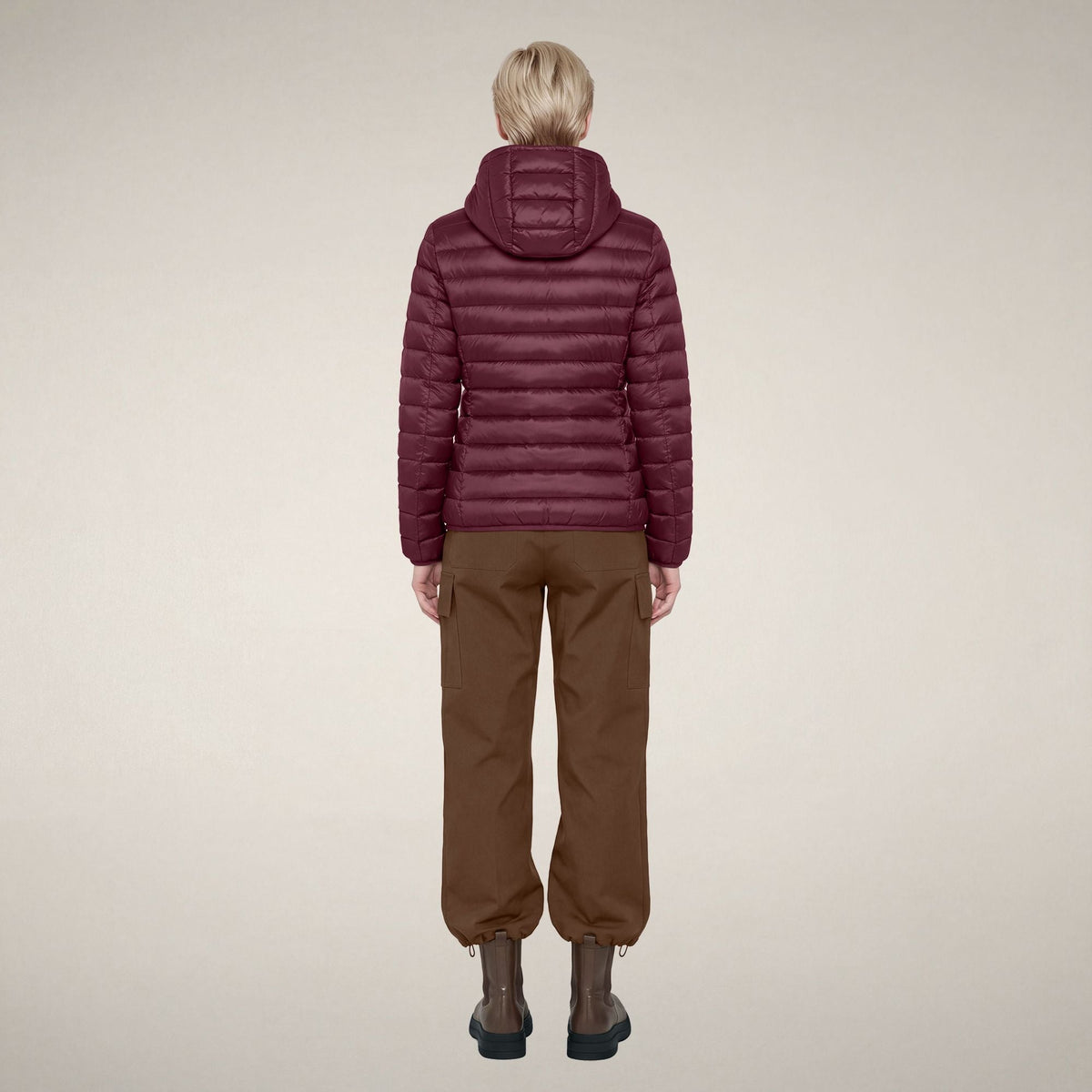 Women's Puffer Jacket Alexis in Wine Red