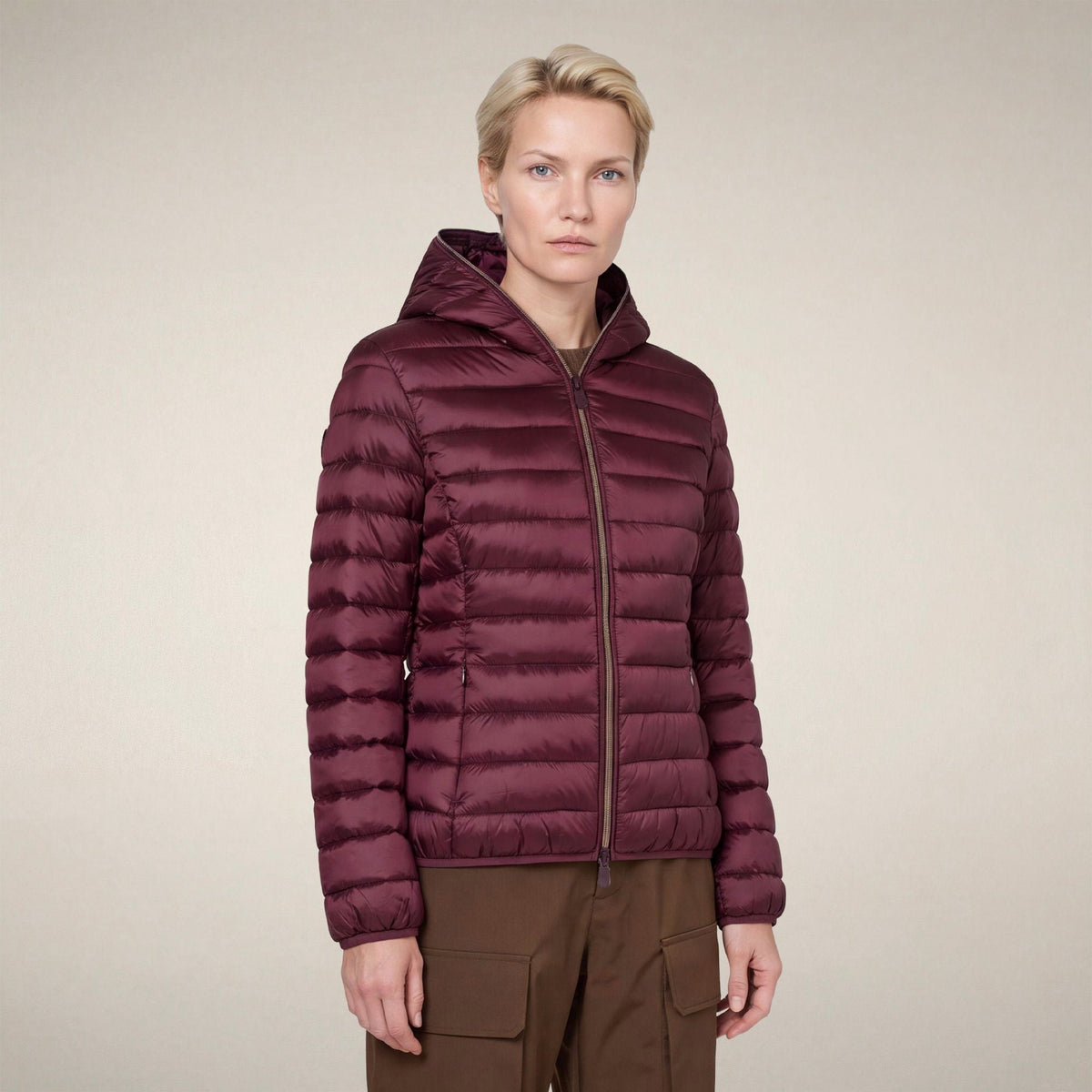 Women's Puffer Jacket Alexis in Wine Red