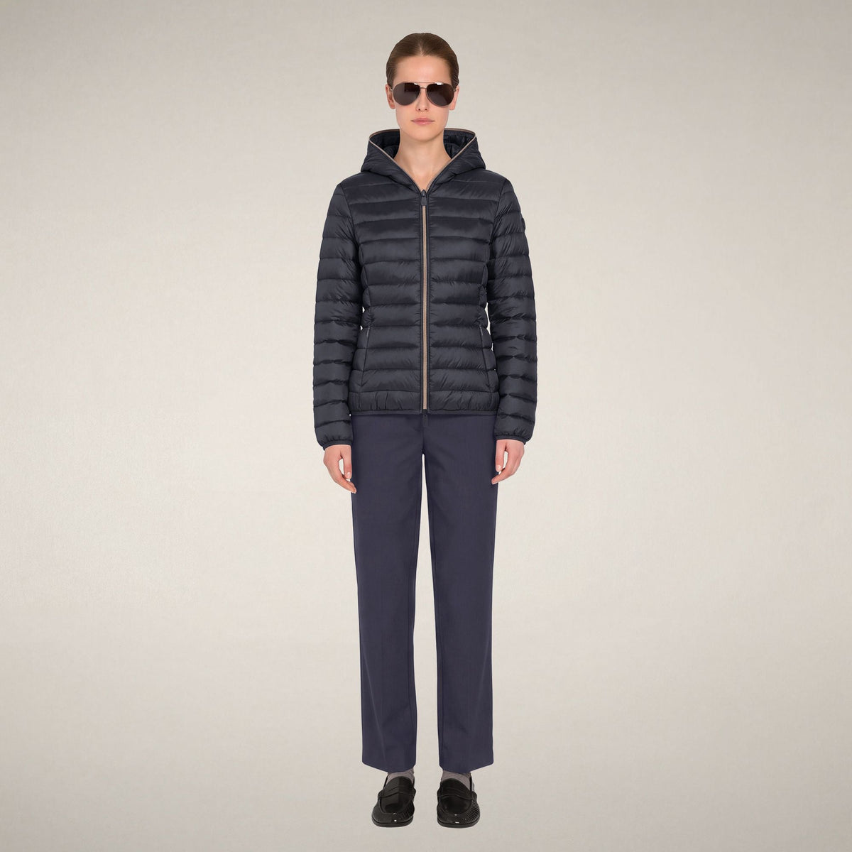 Women's Puffer Jacket Alexis in Blue Black