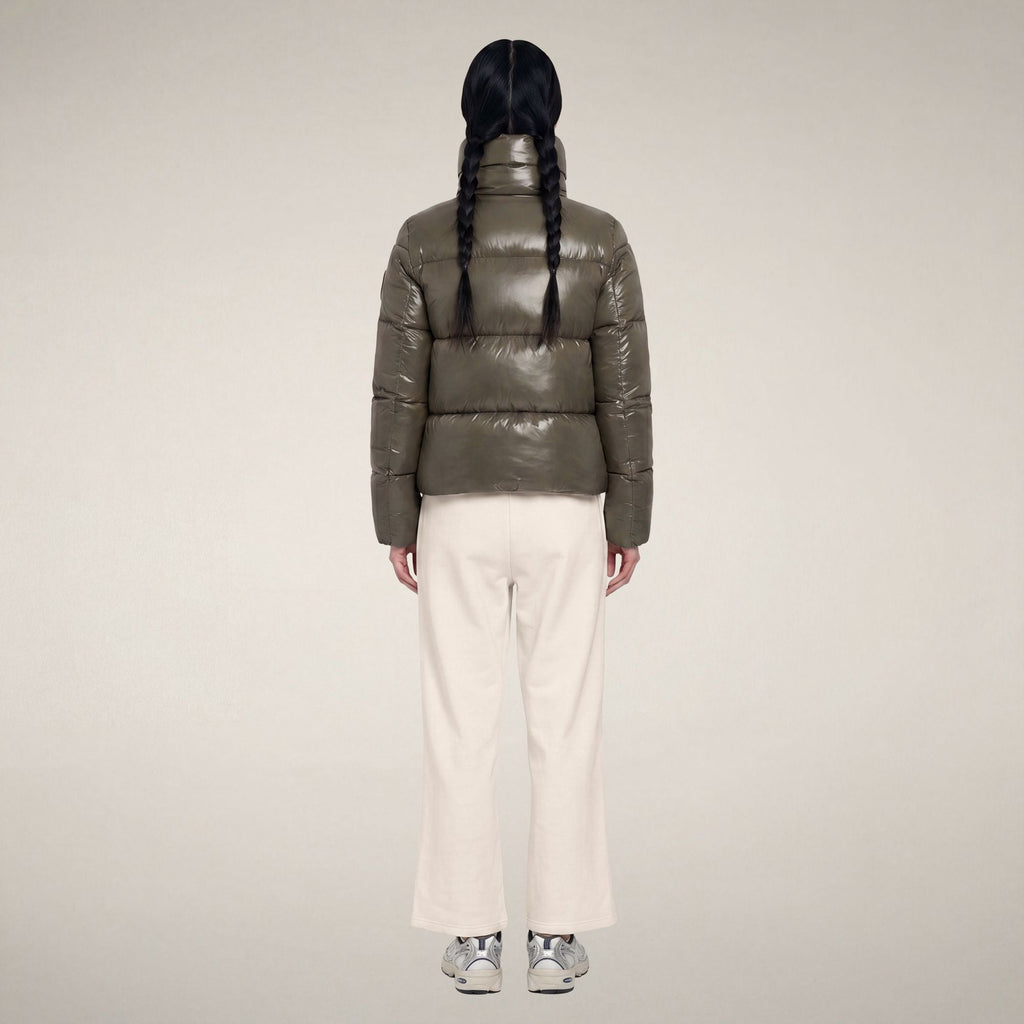Women's Puffer Jacket Isla in Gunmetal Grey
