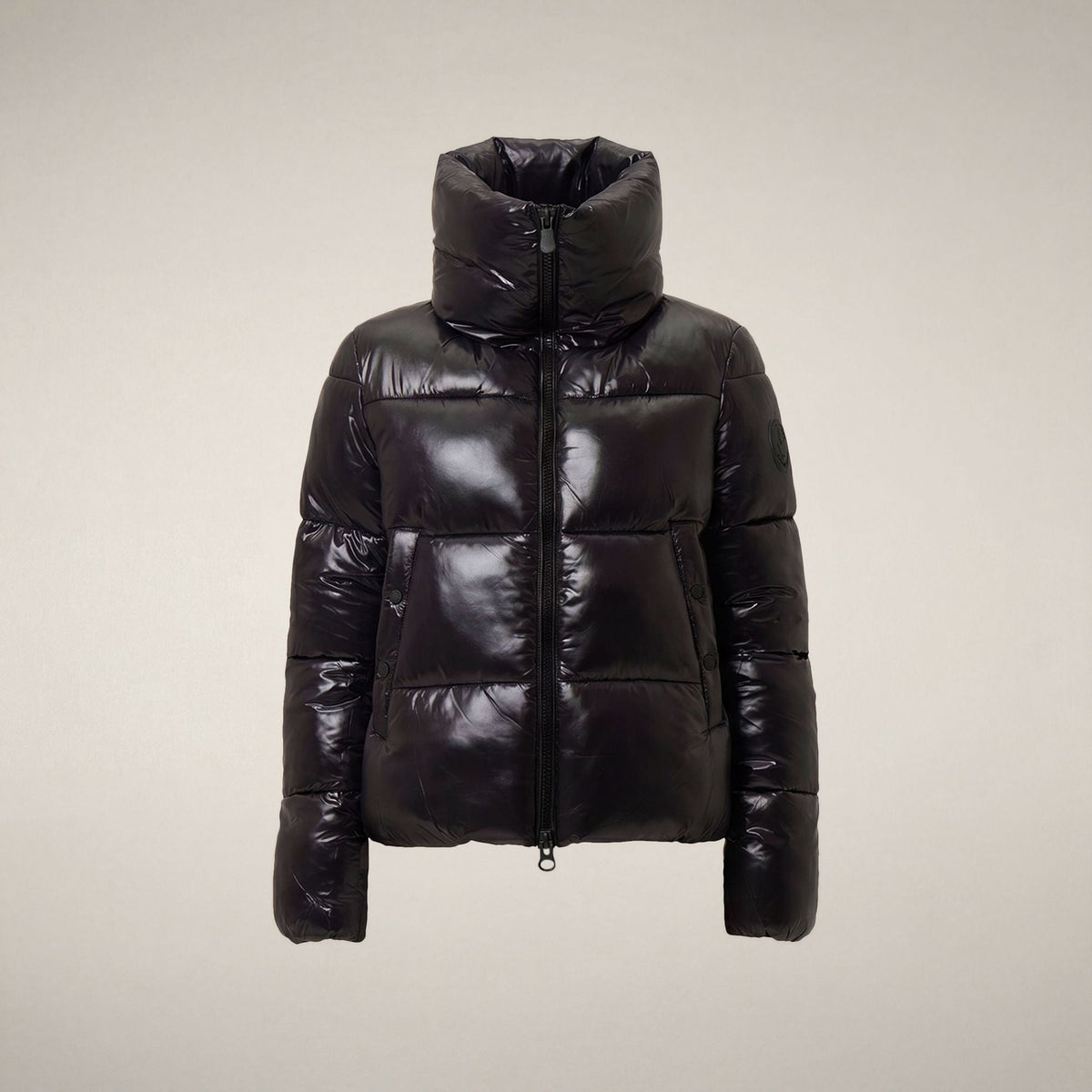 Women's Puffer Jacket Isla in Brown Black