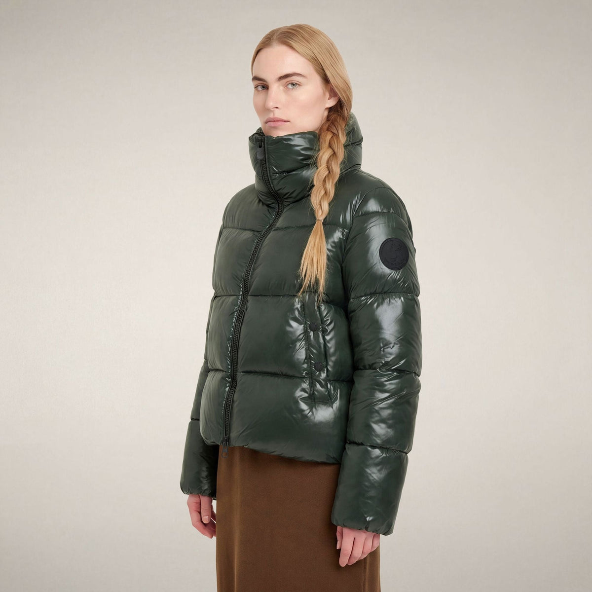 Women's Puffer Jacket Isla in Nori Green