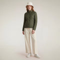 Women's animal free puffer jacket Carly in dusty olive