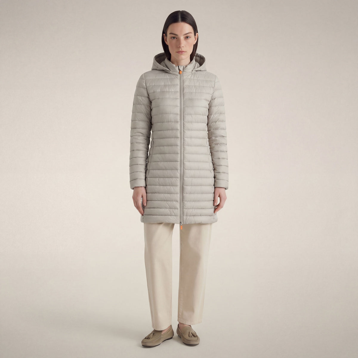 Women's Puffer Coat Bryanna in Rainy Beige