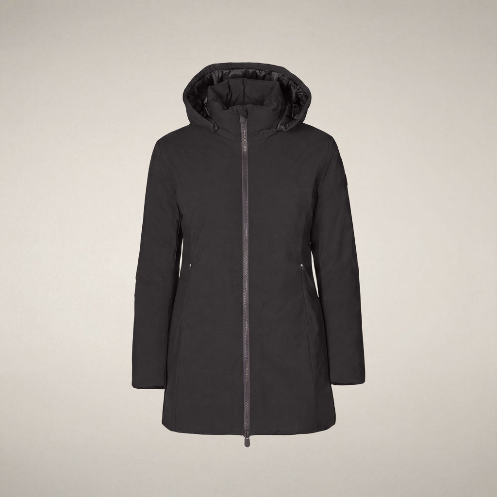 Women's Padded Coat Rachel in Brown Black