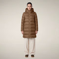 Women's Puffer Coat Lysa in Noisette Brown