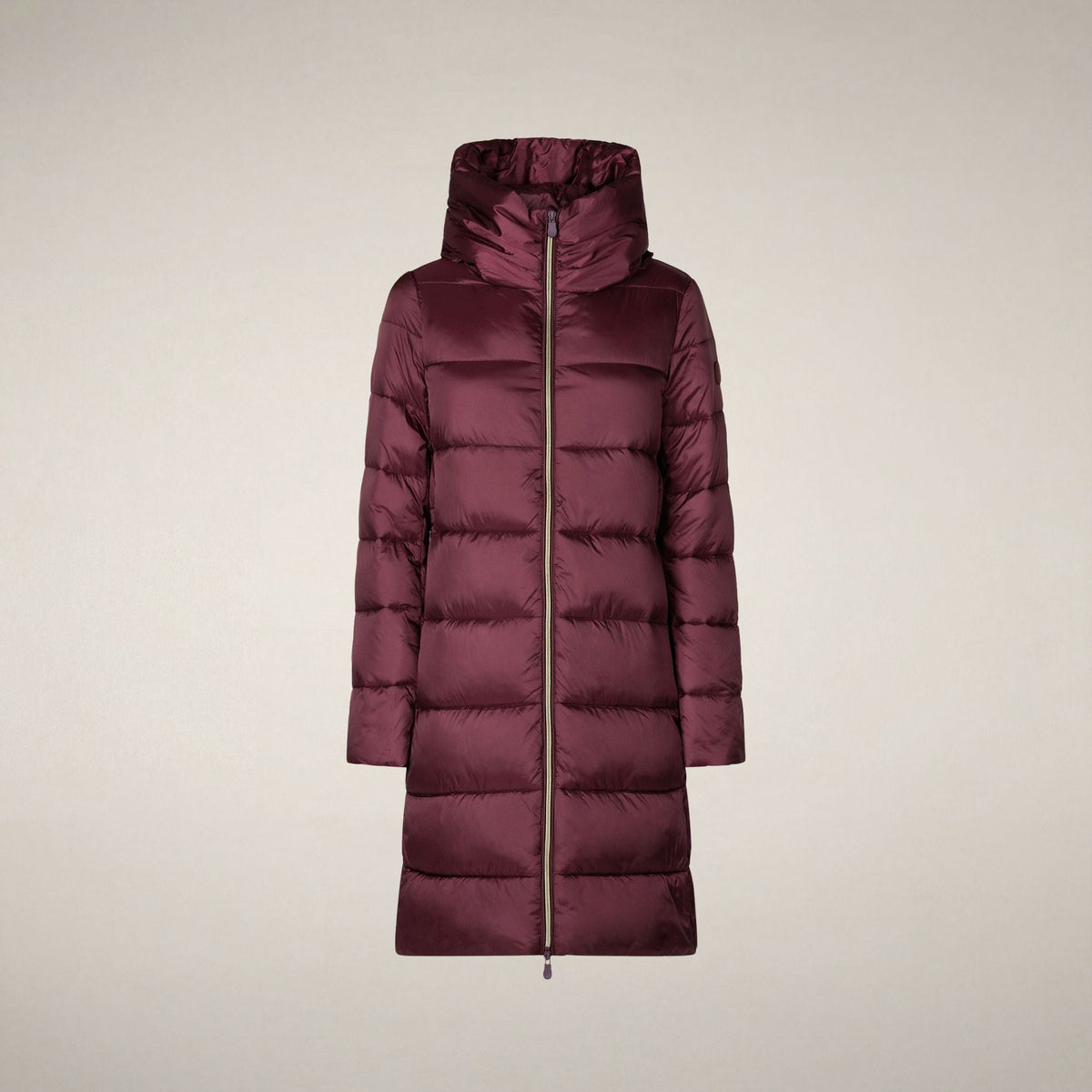 Women's Puffer Coat Lysa in Wine Red