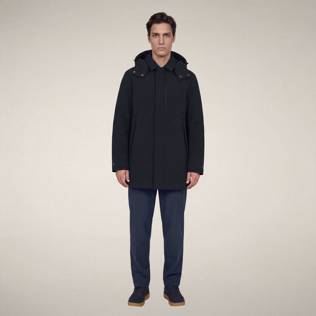 Men's Raincoat Nestor in Blue Black