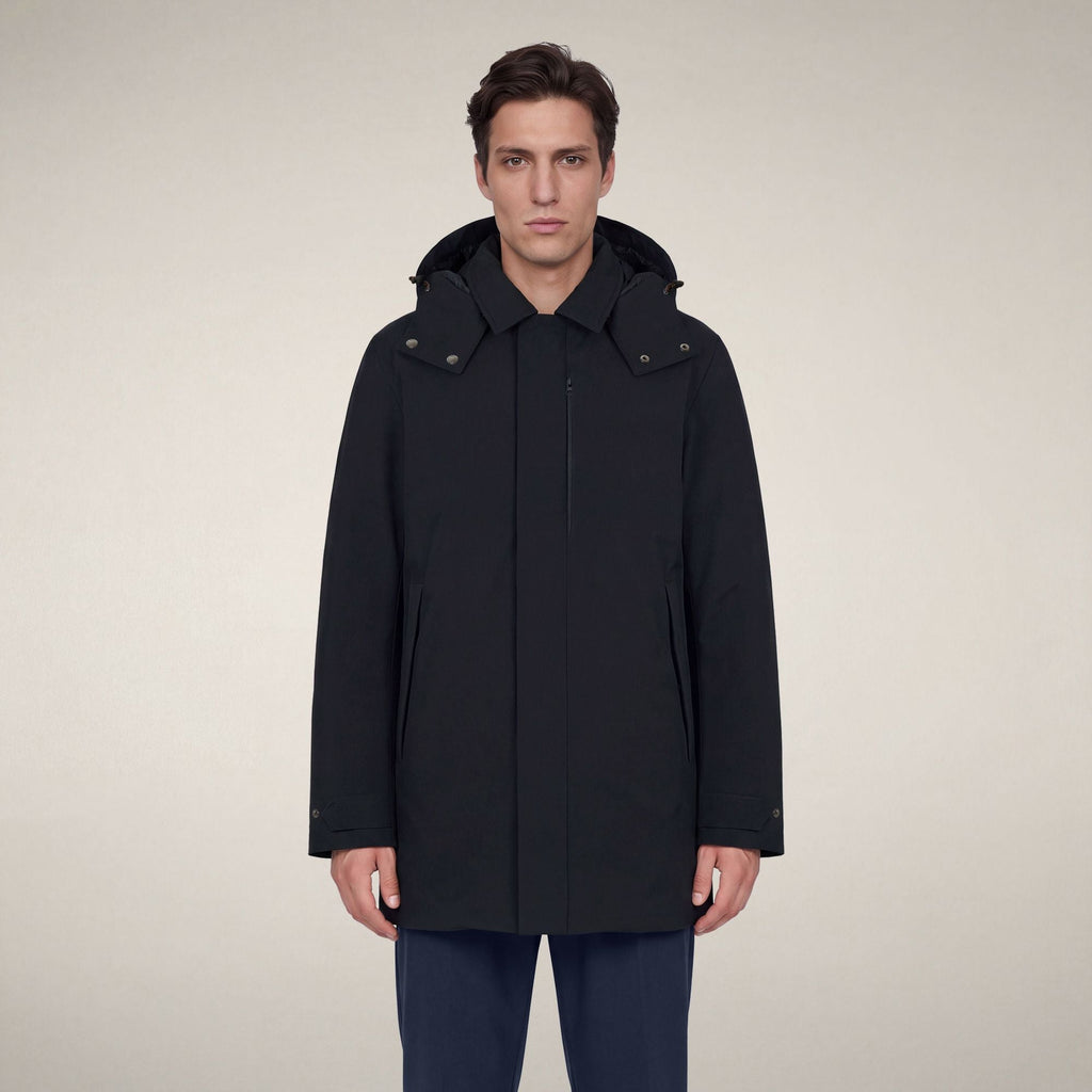 Men's Raincoat Nestor in Blue Black
