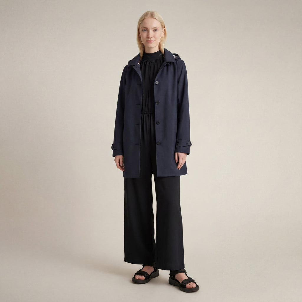 Women's Raincoat April in Blue Black