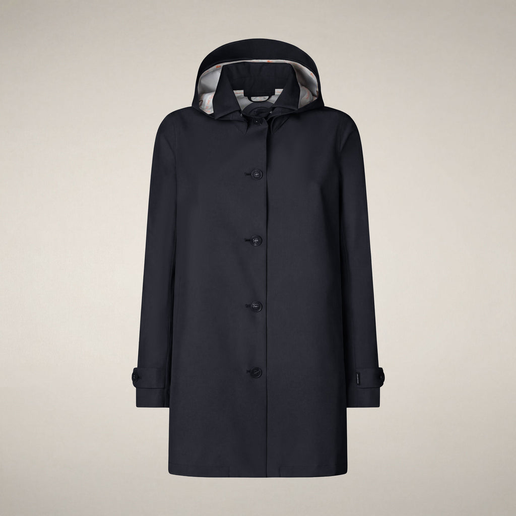 Women's Raincoat April in Blue Black