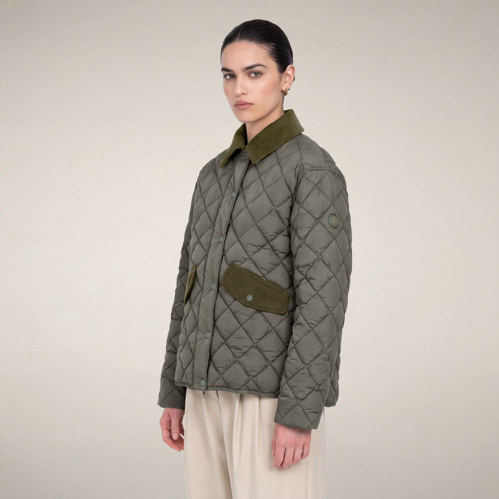 Women's Puffer Jacket Jodie in Gunmetal Grey