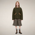 Women's Puffer Jacket Jodie in Snake Green
