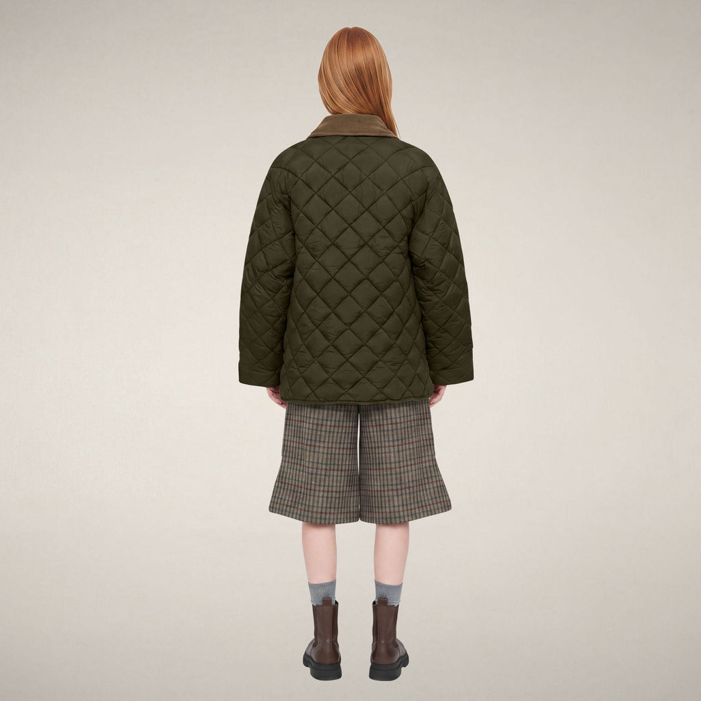 Women's Puffer Jacket Jodie in Snake Green