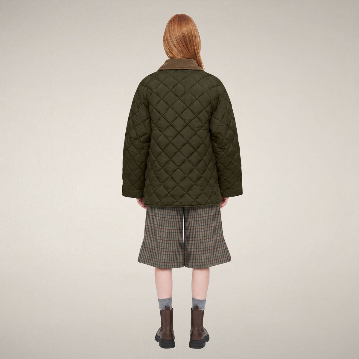 Women's Puffer Jacket Jodie in Snake Green