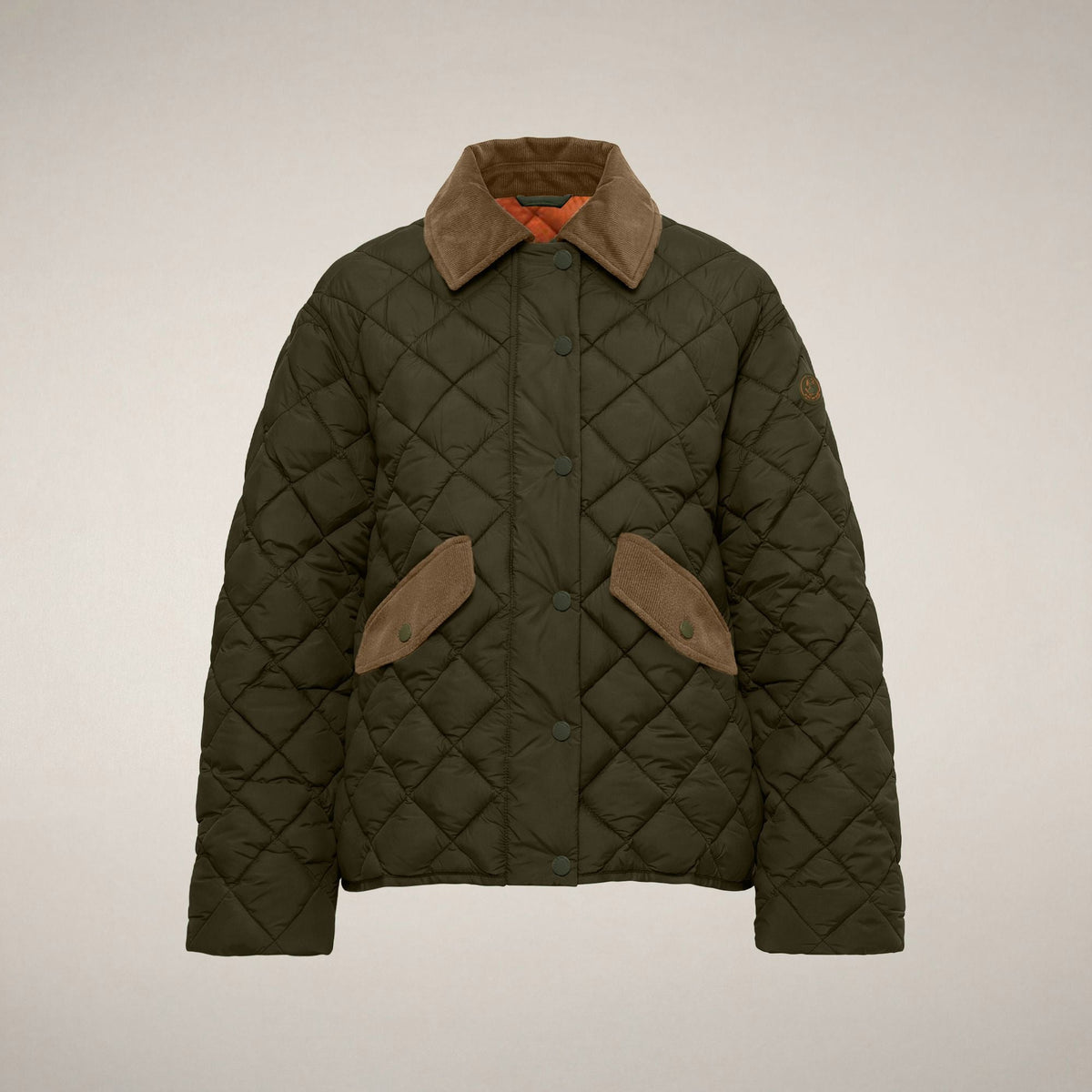 Women's Puffer Jacket Jodie in Snake Green