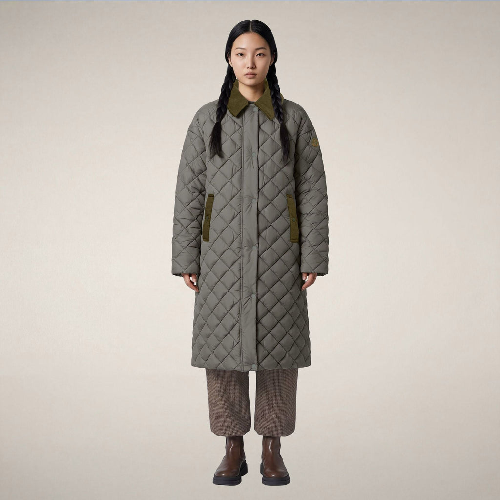 Women's Puffer Coat Sadie in Gunmetal Grey