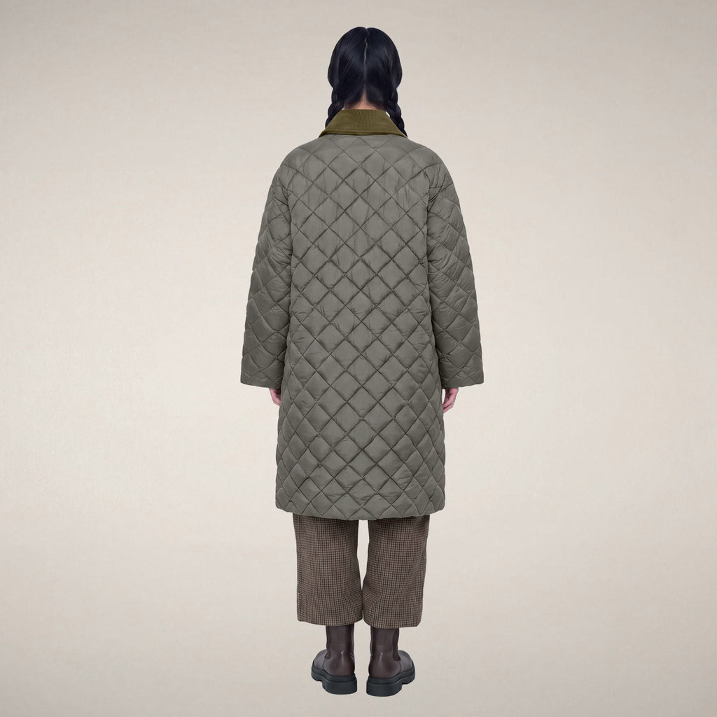 Women's Puffer Coat Sadie in Gunmetal Grey