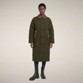 Women's Puffer Coat Sadie in Snake Green