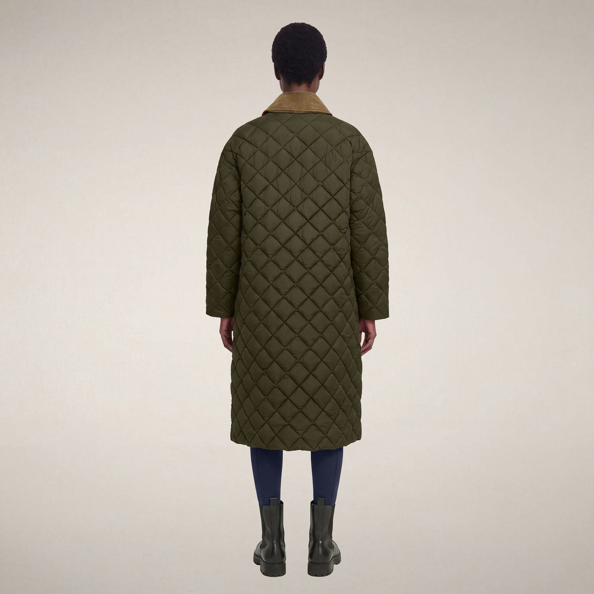 Women's Puffer Coat Sadie in Snake Green