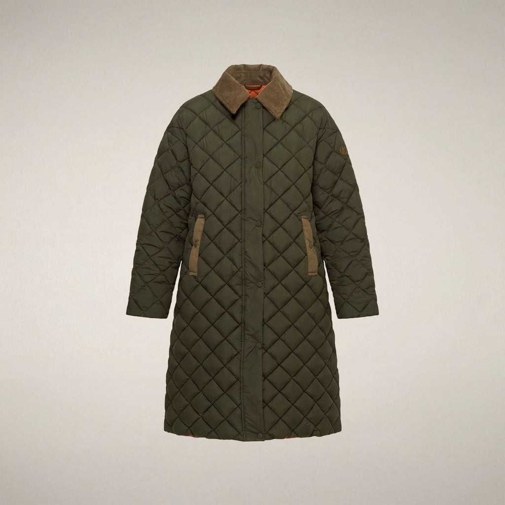 Women's Puffer Coat Sadie in Snake Green