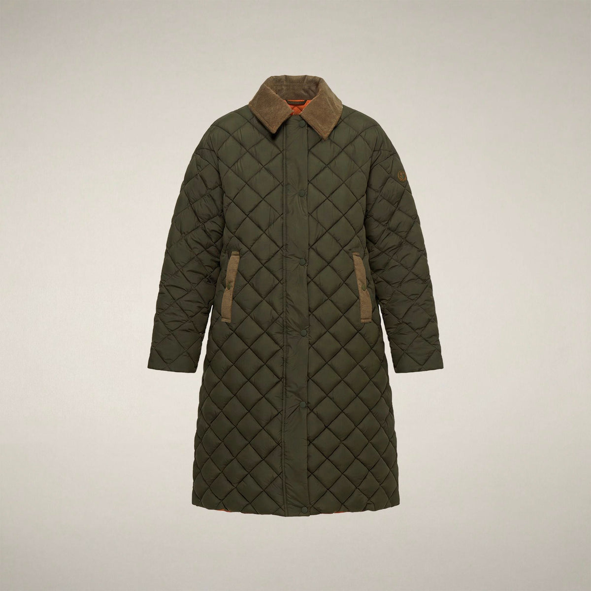 Women's Puffer Coat Sadie in Snake Green
