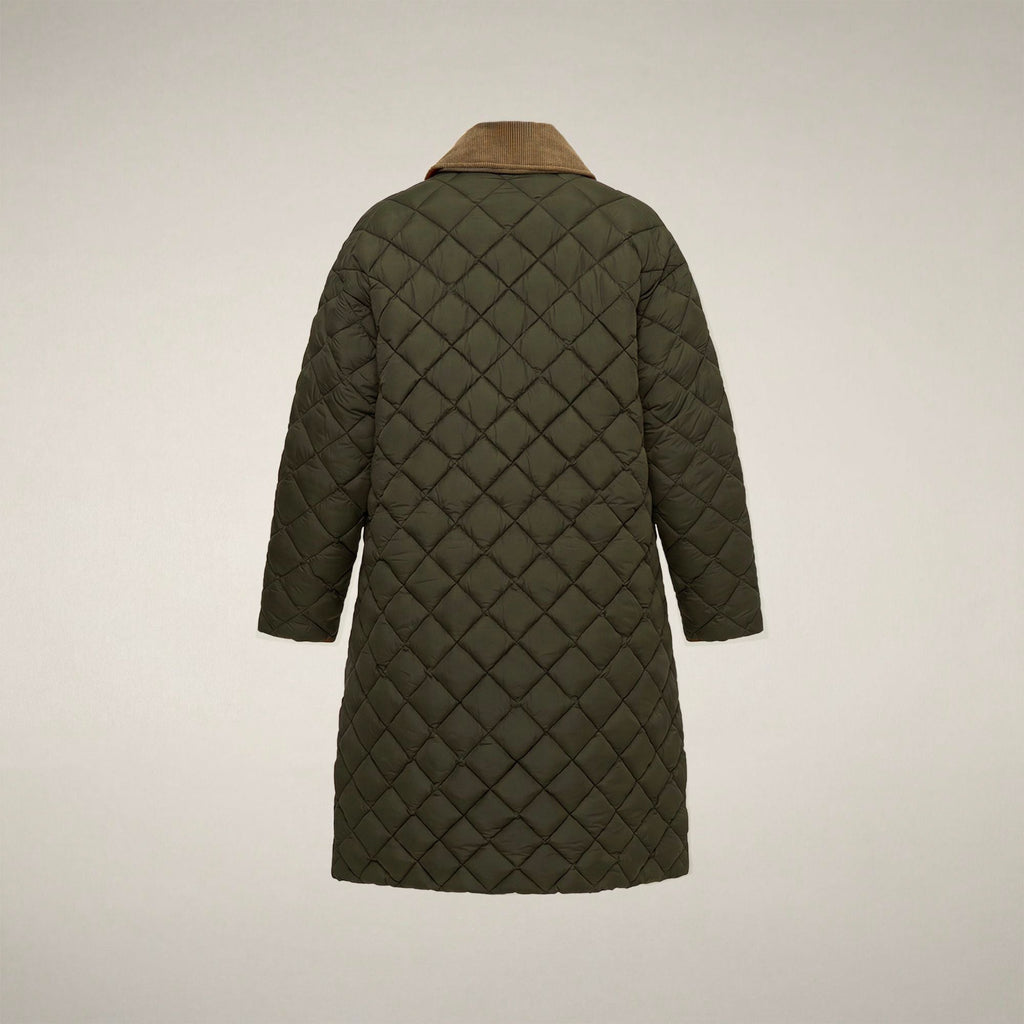 Women's Puffer Coat Sadie in Snake Green