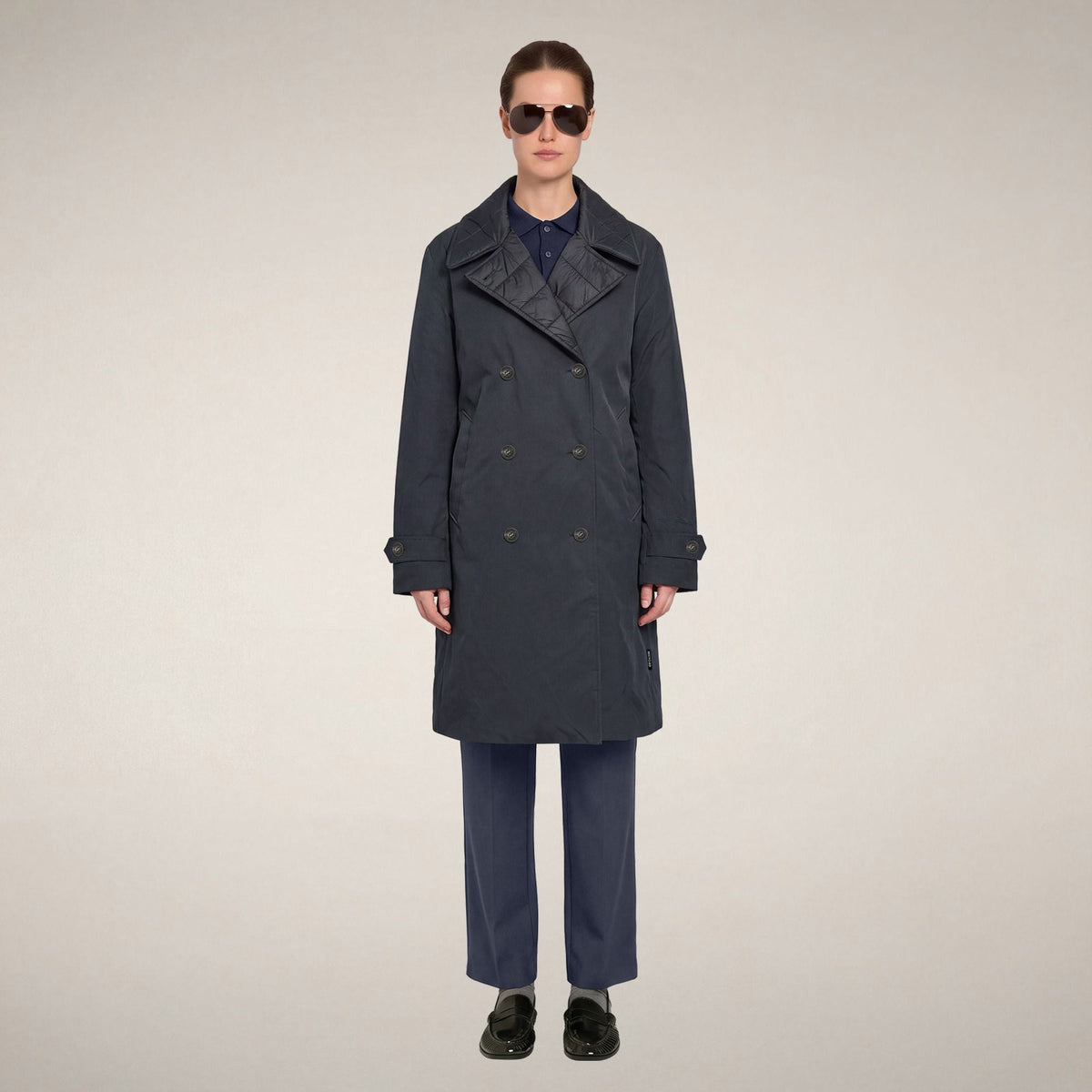 Women's Raincoat Pilar in Blue Black