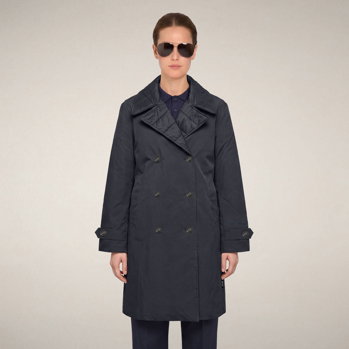 Women's Raincoat Pilar in Blue Black