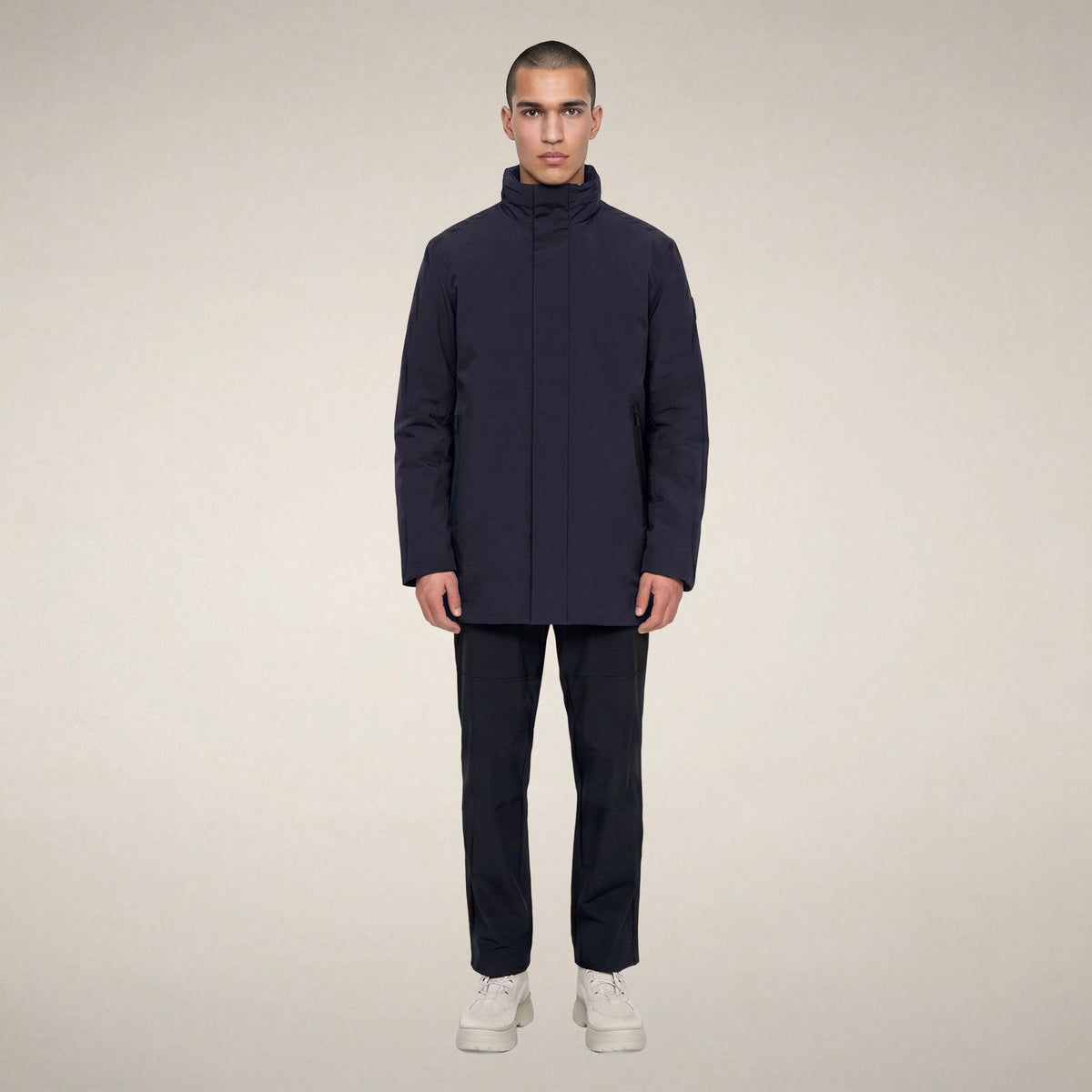 Men's Raincoat Blaise in Blue Black
