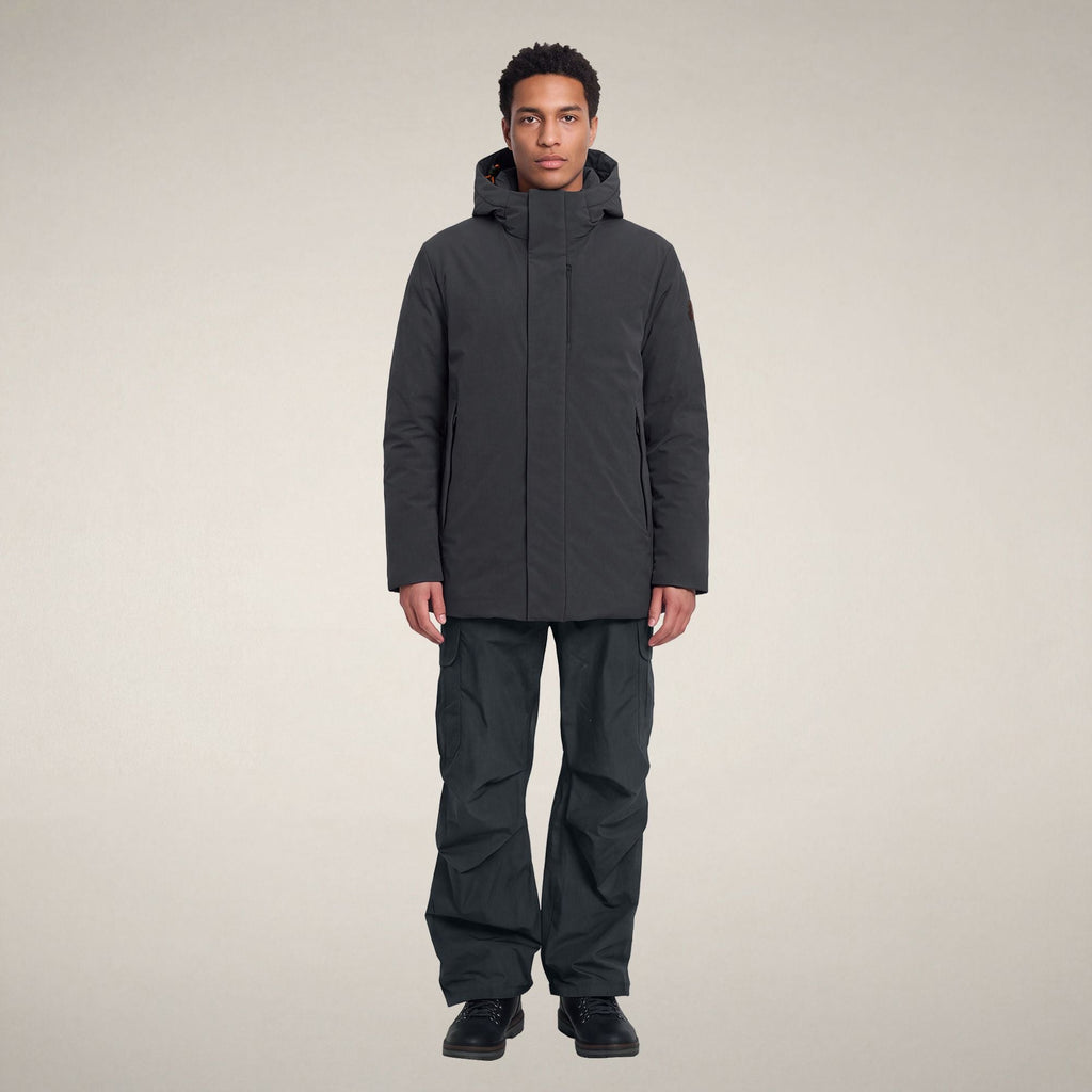 Men's Coat Rolf in Ebony Grey
