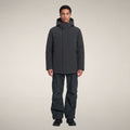 Men's Coat Rolf in Ebony Grey